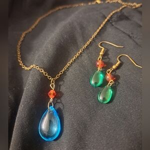 Howles Moving Castle Necklace And Earing Set